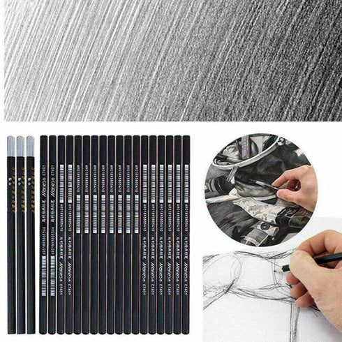 Sketching Pencil Set?32pcs Sketch Drawing Pencil Set ?Complete Artist Kit Includes Graphite Pencils,Charcoal Pencils, Paper Erasable Pen, Sketch P...