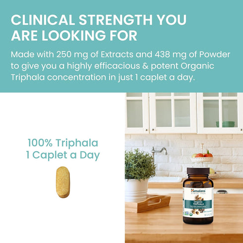 Himalaya Organic Triphala Herbal Supplement for Colon Cleansing, Supports Regularity, Occasional Bloating, Waste Elimination, USDA Organic, Non-GM...