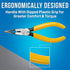 Jonard JIC-22148 Combo Crimper Long Nose Plier with Yellow Plastic Handle, 6-7/8" Length...