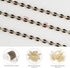 KYUNHOO 13 Feet/4M Gold Plated Brass Jewelry Making Chain Spool Black Oil Drip Enamel Chain Necklace Large Lip Chain with Lobster Clasps Jump Ring...