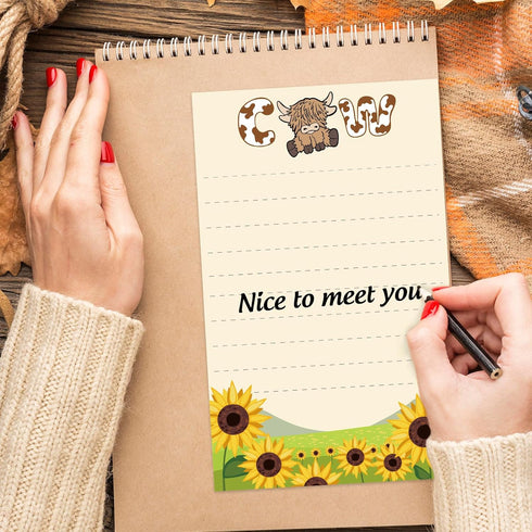 240 Sheets Highland Cow Sticky Notes Set 8 Designs Notepads Cute Animal Post Reminder Memo Pads for Annotating Books Office School Study Supplies...