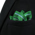 S&W SHLAX&WING Striped Pocket Squares for Men Kelly Green with Blue Stripes Gift...