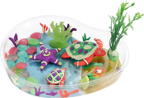 Creativity for Kids Create with Clay Turtle Lagoon – Marine Biology Crafts for Kids - Build a Sea Turtle Habitat with Clay, Multi (6238000) Medium...