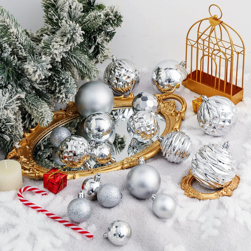 XmasExp 16ct Christmas Balls Ornaments - Shatterproof Large Hanging Ball Decorative Xmas Balls for Holiday Wedding Party Xmas Tree Decoration(3.15...