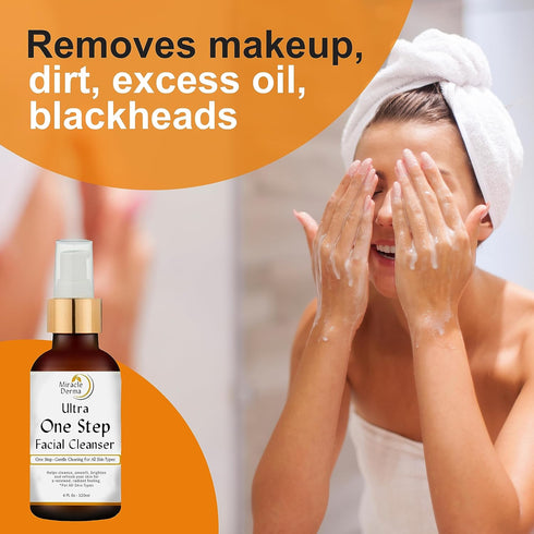 Ultra One Step Facial Cleanser Gentle Hydrating All Skin Types Oil-FreeSoap-Free Moisturizing Formula Unscented and Non-Foaming Skincare Solution ...