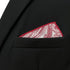 S&W SHLAX&WING Pocket Squares for Men Paisley Silver Red Pink Wedding Gift Color Edge...
