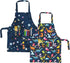 BeeGreen Kids Apron 2 Pack Cooking Aprons with Adjustable Strap Kids Kitchen Aprons with Front Pocket for Girls Toddler Painting Baking Artist Was...