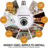 VYANLIGHT 4MP Security Camera with 2.4GHz WiFi, 360° Panoramic Pan-Tilt-Zoom View, 2K Full-Color Night Vision Bulb Video Camera, Motion Detection ...