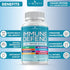 8 in 1 Immune Defense Support, Immunity Capsules Supplement Booster with Echinacea Zinc 50mg, Vitamin C, D3 5000 IU, Turmeric Curcumin & Ginger, E...