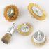 5 Pcs Wire Brush Wheel for Drill, Brass Wire Brush for Drill, 1/4 Inch Hex Shank, Wire Brush Drill Bit, Wire C up Brush for Rust Removal, Wire Bru...
