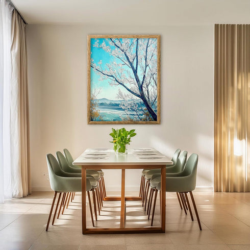 Posterizer 1 pcs-beautiful blossoms-classic oil painting inspired art 1-Landscape & Nature Art-Floral & Botanical Art-Living Room Bedroom Decor- u...