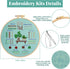 ASTNIC 3 Sets Embroidery Kit for Beginners, Cross Stitch Kits with Flower Mushroom Pattern Hoop Needle Kit DIY Knitting Kit Arts and Crafts for Ad...