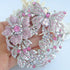 Art Style 3.54" Butterfly Flower Brooch Pin Pendant Rhinestone Crystal Animal brooches Large Brooch for Women BZ4489...