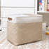 DULLEMELO Large Collapsible Storage Basket/Bin with Sturdy Leather Handles, Fabric Organizer Bin for Storage Clothes, Toys, Books, Office, Bedroom...