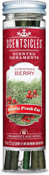 Scentsicles Christmas Berry Scented Christmas Ornaments with Hooks - 1 Bottle (6 Sticks Total)...