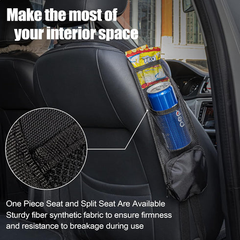 UYYE Car Seat Side Organizer, Automobile Seat Storage Hanging Bag Accessories, Seat Side Mesh Pocket Car Seat Phone Holder for Cars, Trucks, Vans ...