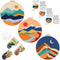 Louise Maelys 3 Set Landscape Embroidery Kits for Beginners,Cross Stitch Kit for Adults,DIY Needlepoint Kits with Mountain sun moon pattern...