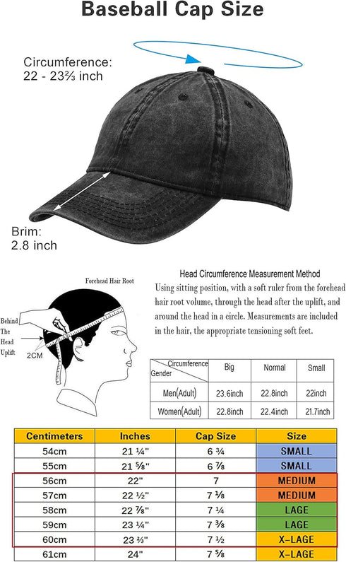 3 Pack Vintage Washed Cotton Adjustable Baseball Caps for Men Women Unstructured Low Profile Dad Hat...