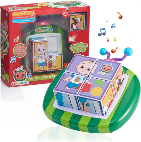 WOW! STUFF CoComelon Toys Musical Clever Building Blocks | Pre-School Learning Toy That Plays 6 Nursery Rhyme Songs | for Toddlers Both Girls and ...