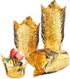 EUSOAR Disposable Baking Cups, 3.5 Ounce 50pcs Gold Tulip Cupcake Muffin Liners, Aluminum Foil Tulip Style Cupcake Cups, Foil Cups, Aluminum Cupca...
