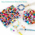300Pcs 12mm Silicone Lentil Beads, Silicone Spacer Beads for Necklace Bracelet Making, Abacus Silicone Beads for Keychain Making and Silicone Foca...