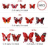 24PCS Butterfly Wall Decals Removable 3D Butterflies Decor for Wall Sticker Mural Stickers Home Decoration Kids Room Bedroom Decor (Double Layer-R...