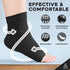Ankle Compression Socks (XXL, Black), Effective Ankle Brace w/ 20-30 mmHg Compression for Foot Pain Relief, Ankle Support Sleeve for Plantar Fasci...