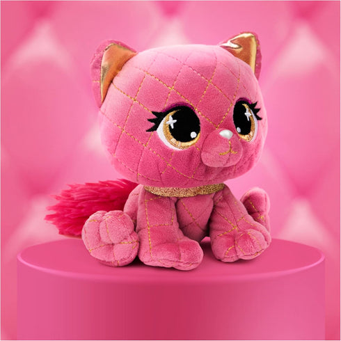 P.Lushes Designer Fashion Pets Madame Purrnel Premium Cat Stuffed Animal, Pink and Gold, 9”...
