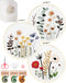 Santune 3 Sets Embroidery Kit,Cross Stitch Kits for Beginners,Needlepoint Kits for Adults with Easy Stamped Floral Pattern Fabric Hand Crafts,Hoop...