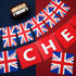 2 Pieces British Party Garland Cheers British Banner Garland UK Flag Pennant Banner for Hanging Coronation Union Jack Party Decoration...