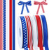 5 Rolls 100 Yards Patriotic Wired Ribbon Red White and Blue Ribbon Star and Striped Grosgrain Ribbon for DIY Craft 4th of July Independence Day Me...