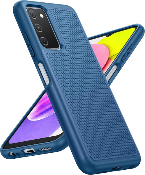 BNIUT for Samsung Galaxy A03s Case: Dual Layer Shockproof Protective Heavy Duty Cell Phone Cover Rugged with Non Slip Textured Back - Military Pro...
