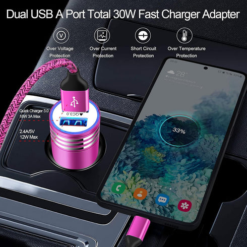 Android Moto Phone USB C Fast Charger for Moto G Fast/G Power/G Stylus/G Pro/G Play,One 5G UW ace/razr/Edge+,G7 Plus/Power/Play,X4 Z Z2 Z3 Z4,QC3....
