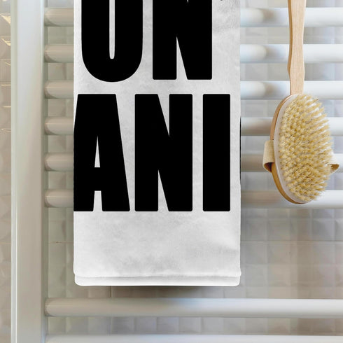 3D Rose Don't Panic Hand Towel, 15" x 22", Black...