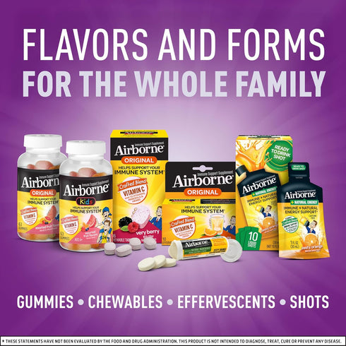 Airborne Elderberry + Zinc & Vitamin C Effervescent Tablets, Immune Support Supplement With Powerful Antioxidant Vitamins A C E, 20 Fizzy Drink Ta...