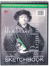 Rembrandt Topbound Spiral Drawing Art Sketchbook, 9" x 12" 30 Sheets, 60# White Drawing Paper...