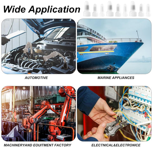280 Pcs Closed End Crimp Connectors, Crimp Cap Terminal Connectors, Wire End Caps Terminals, Insulated Closed End Wire Crimp Connectors, Nylon Wir...