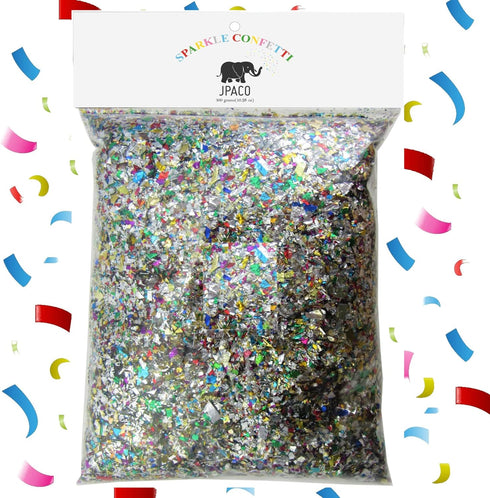 Jumbo Mylar Rainbow Foil Confetti - Glittering Metallic Confetti for New Year's, Surprises, Birthdays, Photoshoots, Engagements, and Weddings (300...