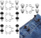 24pcs Adjustable Waist Buckle Extender, Detachable Jean Button Pins No Sewing Required Reusable Jean Buttons, Pant Waist Tightener Clip Snap for J...