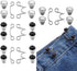 24pcs Adjustable Waist Buckle Extender, Detachable Jean Button Pins No Sewing Required Reusable Jean Buttons, Pant Waist Tightener Clip Snap for J...