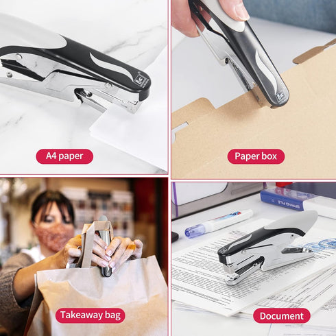 Stapler Heavy Duty with 1000 Staples and Staples Remover, 20 Sheet Capacity, Office Desk Stapler for Stapling Home School Warehouse Handmade, No J...