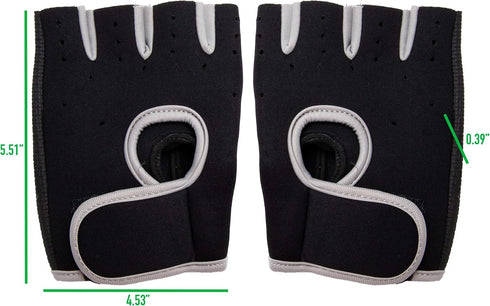 Mind Reader Workout Glove Set, Open Finger, Wrist Support for Men and Women, Textured Non-Slip Grip for Sports, Lifting Weights, Gym Fitness, XL, ...