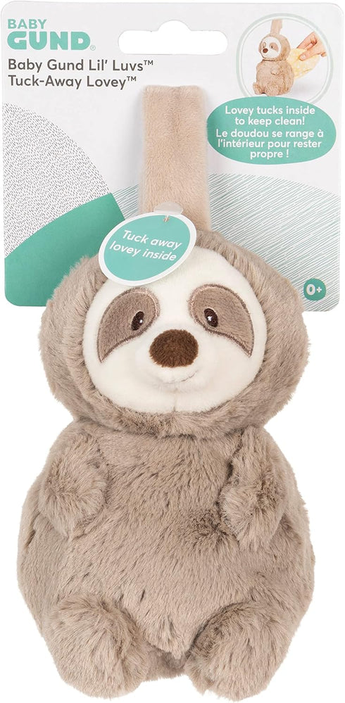GUND Baby Lil’ Luvs Tuck-Away Lovey, Reese Sloth, Ultra Soft Animal Plush Toy with Built-in Baby Blanket for Babies and Newborns...