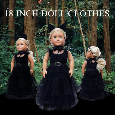 18 Inch Doll Clothes , Black Family Costumes Party Dress Fits 18 Inch Girl Doll Clothes...