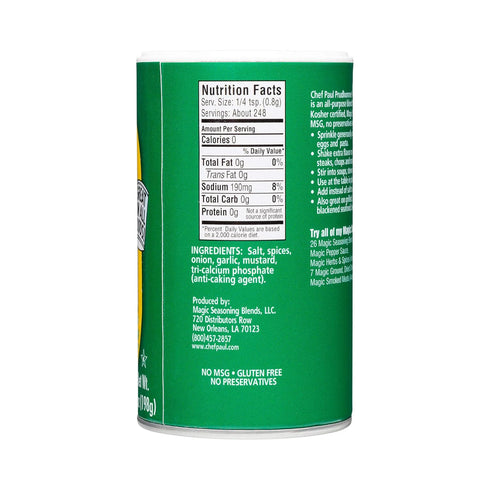 Chef Paul Prudhomme's Magic Seasoning Blends ~ Magic Seasoning Salt, 7-Ounce Canister...