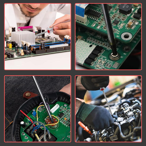 T20 Torx Security Screwdriver with Magnetic Tip Plastic Grip, Torx Screwdriver for Computer Repairing, Home Appliances(Red, 178mm/ 7")...