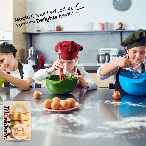 Donut Mix Original Recipe, Mochi Mix, Rice Flour with Low Calories and Sugar with Essential Nutrients, 12 oz Healthy Daily Snacks by Mochiholic (P...