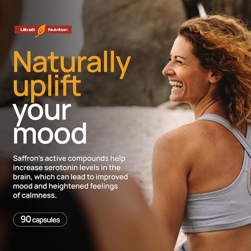 Happy Saffron Supplements - 100% Pure Saffron Extract Supplement - Mood Enhancer for Women & Men - Saffron Supplements for Eye Health Support - Sa...