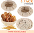 6 Packs Round Bread Proofing Basket Cloth Liner Rattan Baking Dough Basket Cover Natural Rattan Banneton Proofing Cloth(10 Inch)...