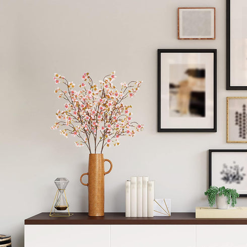 Uieke Silk Cherry Blossom Branches, 40.5in Artificial Cherry Blossom Flowers Long Stems Fake Flowers Vase Arrangements for Wedding Home Japanese D...